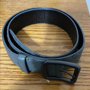 BOTTEGA VENETA Cintura Intrecciato Leather Belt gray Woven Leather Belt